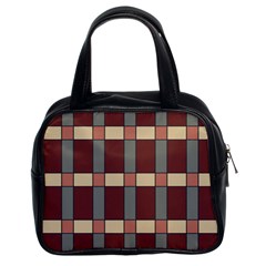 Modern Art Geometric Pattern In Red Hues Classic Handbag (two Sides) by ExtraGoodSauce