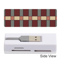 Modern Art Geometric Pattern In Red Hues Memory Card Reader (stick) by ExtraGoodSauce