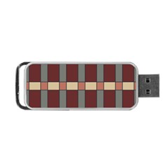 Modern Art Geometric Pattern In Red Hues Portable Usb Flash (one Side) by ExtraGoodSauce