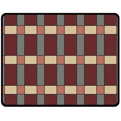 Modern Art Geometric Pattern In Red Hues Two Sides Fleece Blanket (medium) by ExtraGoodSauce