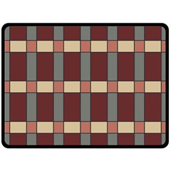 Modern Art Geometric Pattern In Red Hues Two Sides Fleece Blanket (large) by ExtraGoodSauce