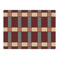 Modern Art Geometric Pattern In Red Hues Two Sides Premium Plush Fleece Blanket (mini) by ExtraGoodSauce