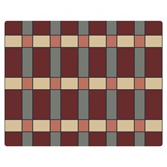 Modern Art Geometric Pattern In Red Hues Two Sides Premium Plush Fleece Blanket (teen Size) by ExtraGoodSauce