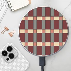 Modern Art Geometric Pattern In Red Hues Wireless Fast Charger(white) by ExtraAwesomeSauce