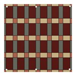 Modern Art Geometric Pattern in Red Hues Banner and Sign 3  x 3  Front