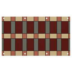 Modern Art Geometric Pattern In Red Hues Banner And Sign 7  X 4  by ExtraGoodSauce