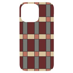 Modern Art Geometric Pattern In Red Hues Iphone 14 Pro Max Black Uv Print Case by ExtraGoodSauce