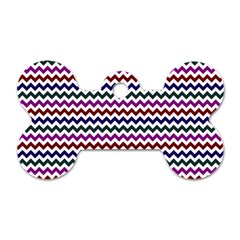 Chevron Pattern Dog Tag Bone (two Sides) by ytdream