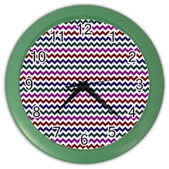 Chevron Pattern Color Wall Clock by ytdream