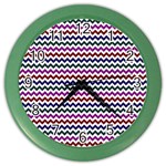 Chevron Pattern Color Wall Clock Front