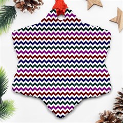 Chevron Pattern Snowflake Ornament (two Sides)