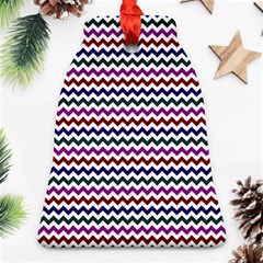 Chevron Pattern Bell Ornament (two Sides)