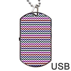 Chevron Pattern Dog Tag Usb Flash (one Side) by ytdream