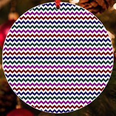 Chevron Pattern Uv Print Acrylic Ornament Round by ytdream