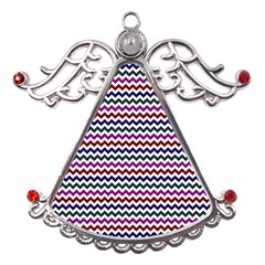 Chevron Pattern Metal Angel With Crystal Ornament by ytdream