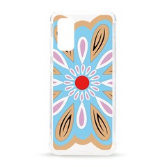 A Blue And Brown Flower With A Red Center Samsung Galaxy S20 6 2 Inch Tpu Uv Case by catchydesignhill