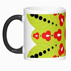 A Green And Red Flower With Black Dots Morph Mug by catchydesignhill