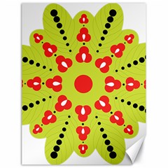 A Green And Red Flower With Black Dots Canvas 18  X 24  by catchydesignhill