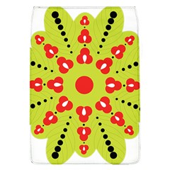 A Green And Red Flower With Black Dots Removable Flap Cover (l) by catchydesignhill