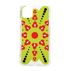 A Green And Red Flower With Black Dots Iphone 11 Pro Max 6 5 Inch Tpu Uv Print Case by catchydesignhill