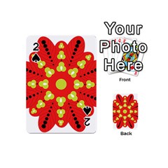 A Red And Yellow Flower With Black Dots Playing Cards 54 Designs (mini)