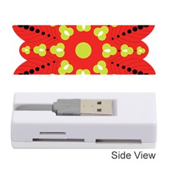 A Red And Yellow Flower With Black Dots Memory Card Reader (stick) by catchydesignhill