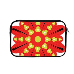 A Red And Yellow Flower With Black Dots Apple Macbook Pro 13  Zipper Case by catchydesignhill