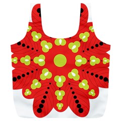 A Red And Yellow Flower With Black Dots Full Print Recycle Bag (xxxl) by catchydesignhill