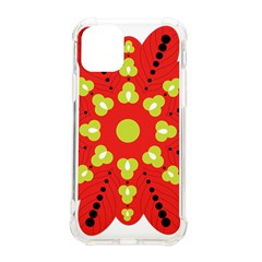 A Red And Yellow Flower With Black Dots Iphone 11 Pro 5 8 Inch Tpu Uv Print Case by catchydesignhill