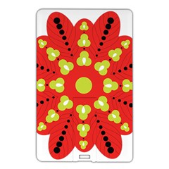 A Red And Yellow Flower With Black Dots Name Card Style Usb Flash Drive