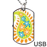 Art, Circle, Event, Floral Design, Font, Motif, Pattern, Plant, Rectangle, Symmetry Dog Tag USB Flash (One Side) Front