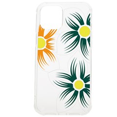 Three Flowers With Green And Orange Petals Iphone 12 Pro Max Tpu Uv Print Case by catchydesignhill