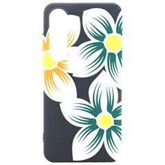 Three Flowers With Green And Orange Petals Samsung Galaxy S24 6 2 Inch Black Tpu Uv Case