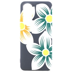 Three Flowers With Green And Orange Petals Samsung Galaxy S24 Plus 6 7 Inch Black Tpu Uv Case