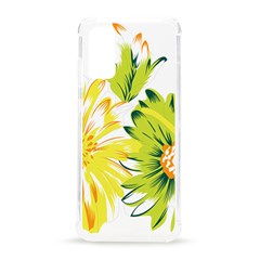 Two Yellow And Green Flowers On A White Background Samsung Galaxy S20 6 2 Inch Tpu Uv Case by catchydesignhill