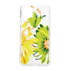 Two Yellow And Green Flowers On A White Background Iphone 11 Pro Max 6 5 Inch Tpu Uv Print Case by catchydesignhill