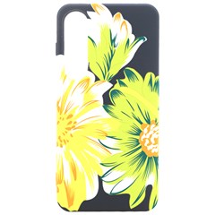 Two Yellow And Green Flowers On A White Background Samsung Galaxy S24 6 2 Inch Black Tpu Uv Case by catchydesignhill