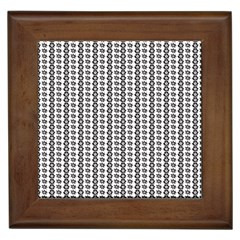 A Black And White Background With A Lot Of Dots Framed Tile by catchydesignhill