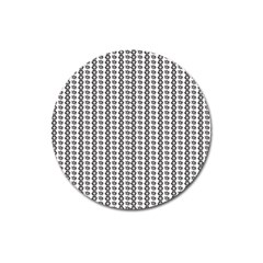 A Black And White Background With A Lot Of Dots Magnet 3  (Round)