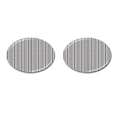 A Black And White Background With A Lot Of Dots Cufflinks (Oval)