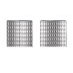 A Black And White Background With A Lot Of Dots Cufflinks (Square)