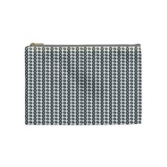 A Black And White Background With A Lot Of Dots Cosmetic Bag (Medium)