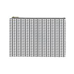 A Black And White Background With A Lot Of Dots Cosmetic Bag (Large) Front