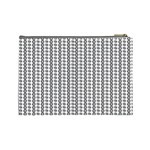 A Black And White Background With A Lot Of Dots Cosmetic Bag (Large) Back