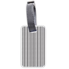 A Black And White Background With A Lot Of Dots Luggage Tag (one side)