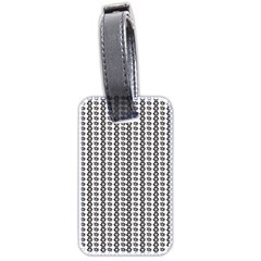 A Black And White Background With A Lot Of Dots Luggage Tag (two sides)