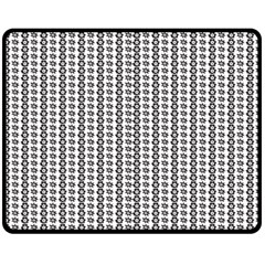 A Black And White Background With A Lot Of Dots Two Sides Fleece Blanket (Medium)