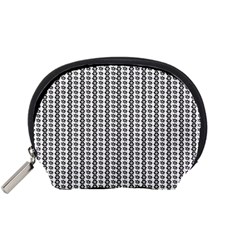 A Black And White Background With A Lot Of Dots Accessory Pouch (Small)