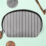 A Black And White Background With A Lot Of Dots Accessory Pouch (Large) Back