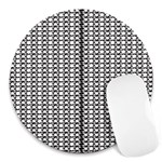 A Black And White Photo Of A Pattern Round Mousepad Front